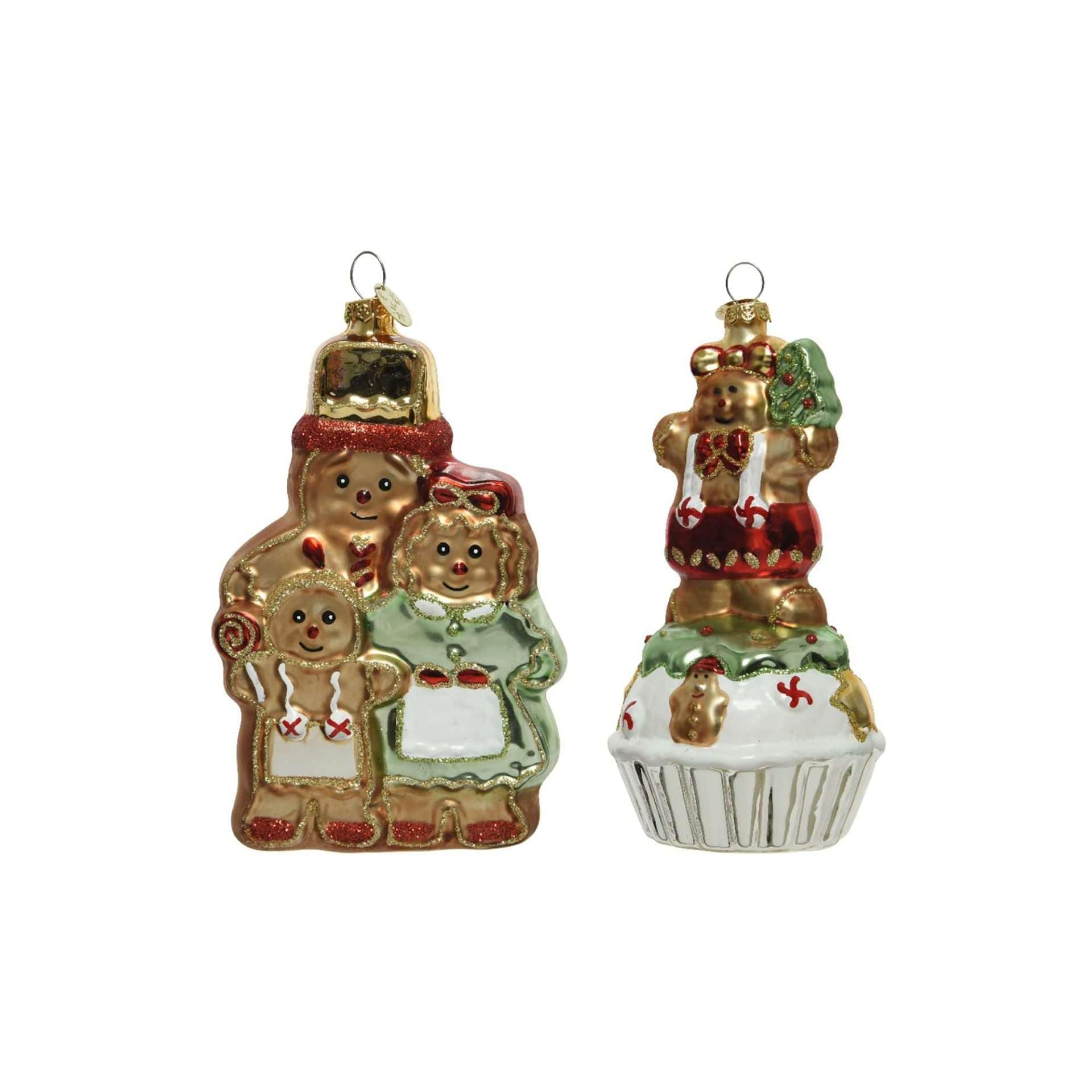 Lot De 12 Figurines Pain D'épice à Suspendre - Décorations De Noël Pour Sapin, 7,6 Cm, Plastique Souple